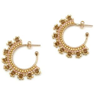 Miyuki Earrings E03 powder Pink