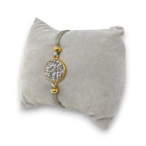 Cristal rock bracelet soie
