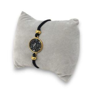 Cristal rock bracelet soie