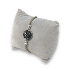 Cristal rock bracelet soie