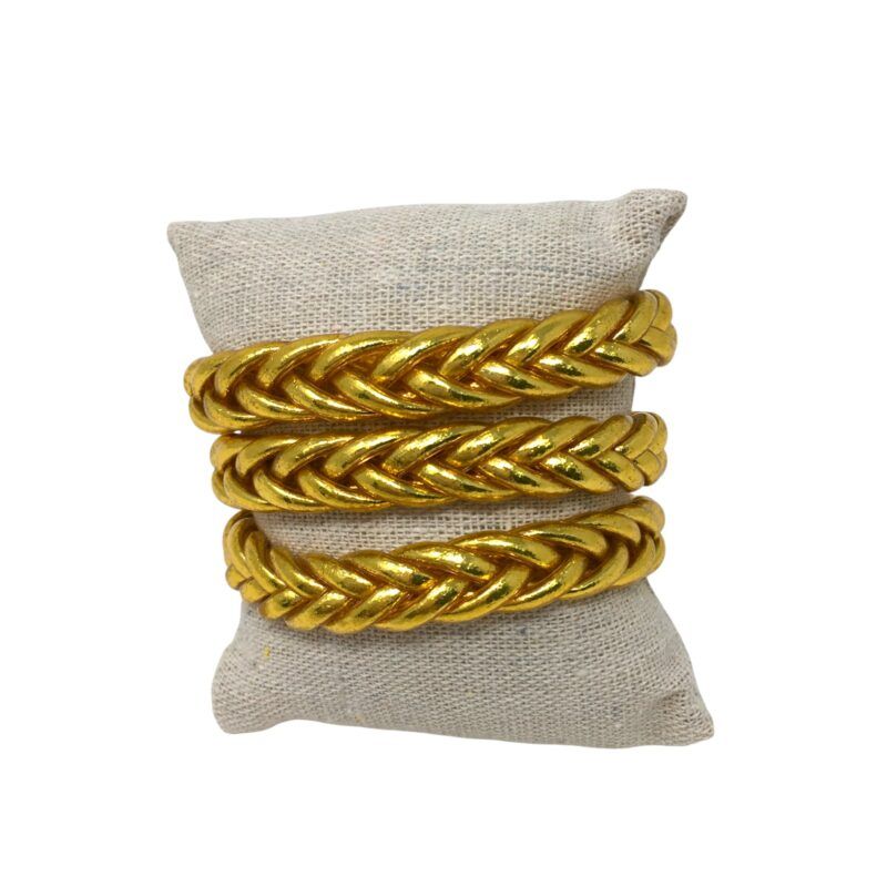 Pulsera Pan de Oro Trenzado - Oro - Imagen 3