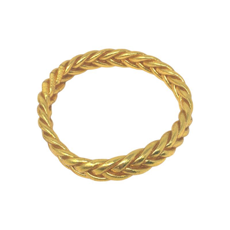 Pulsera Pan de Oro Trenzado - Oro - Imagen 5