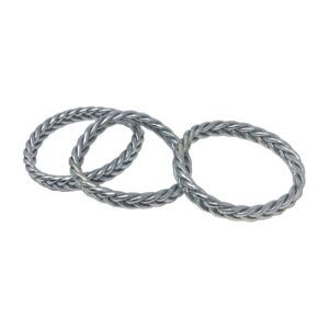 Pulsera Pan de Oro Trenzado - Plata
