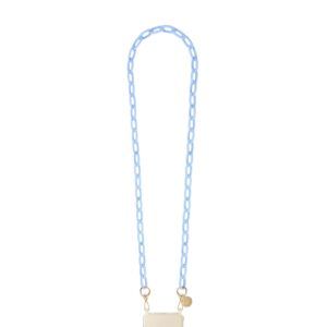 Chaine Zoe resine bleu lavande Mat