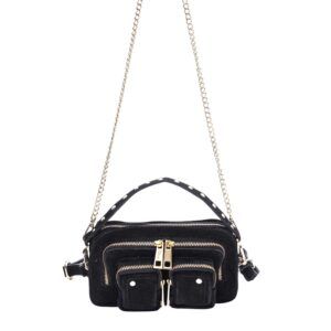 Helena Suede Black w. Gold