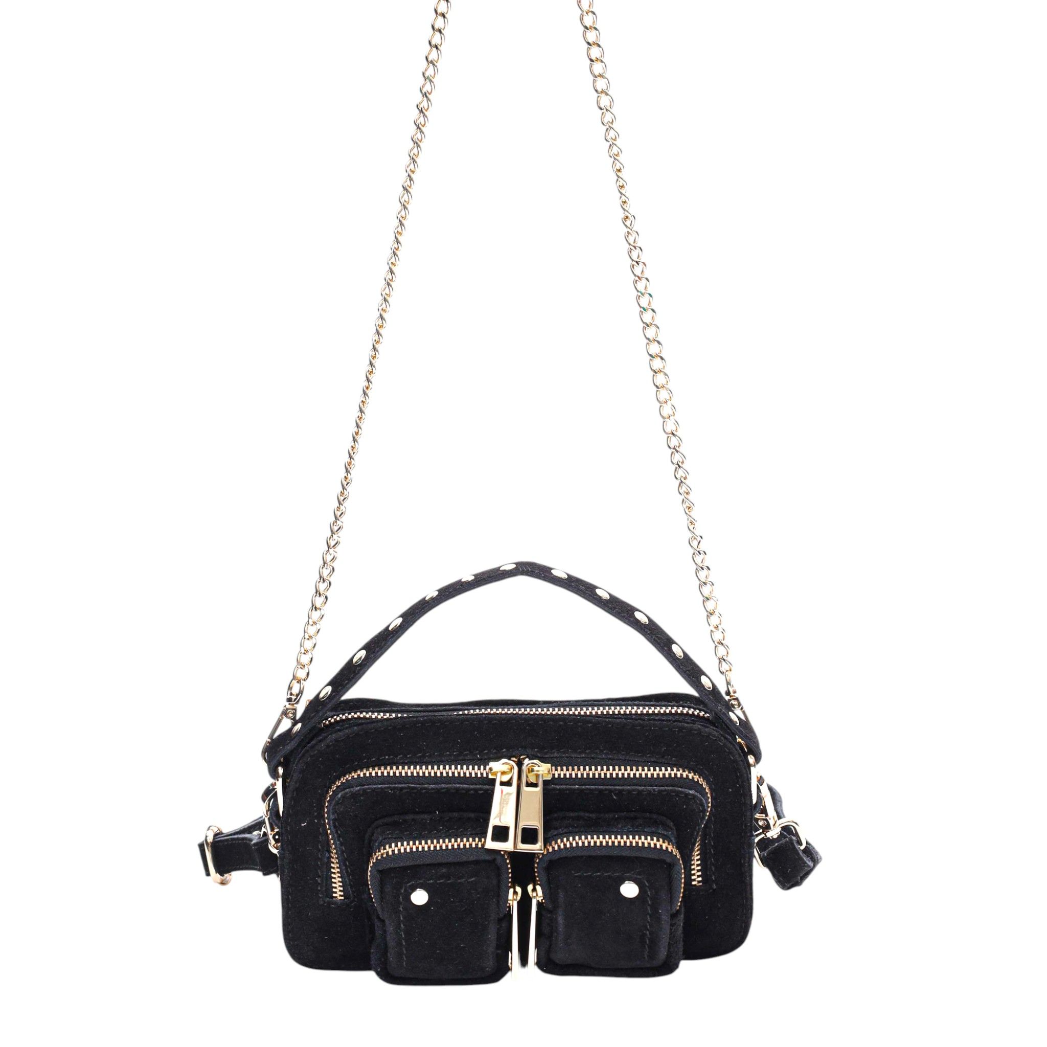 Helena Suede Black w. Gold