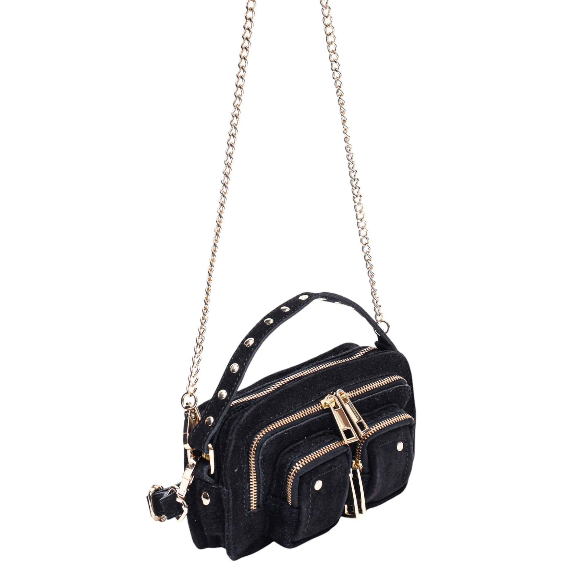 Helena Suede Black w. Gold - Imatge 2