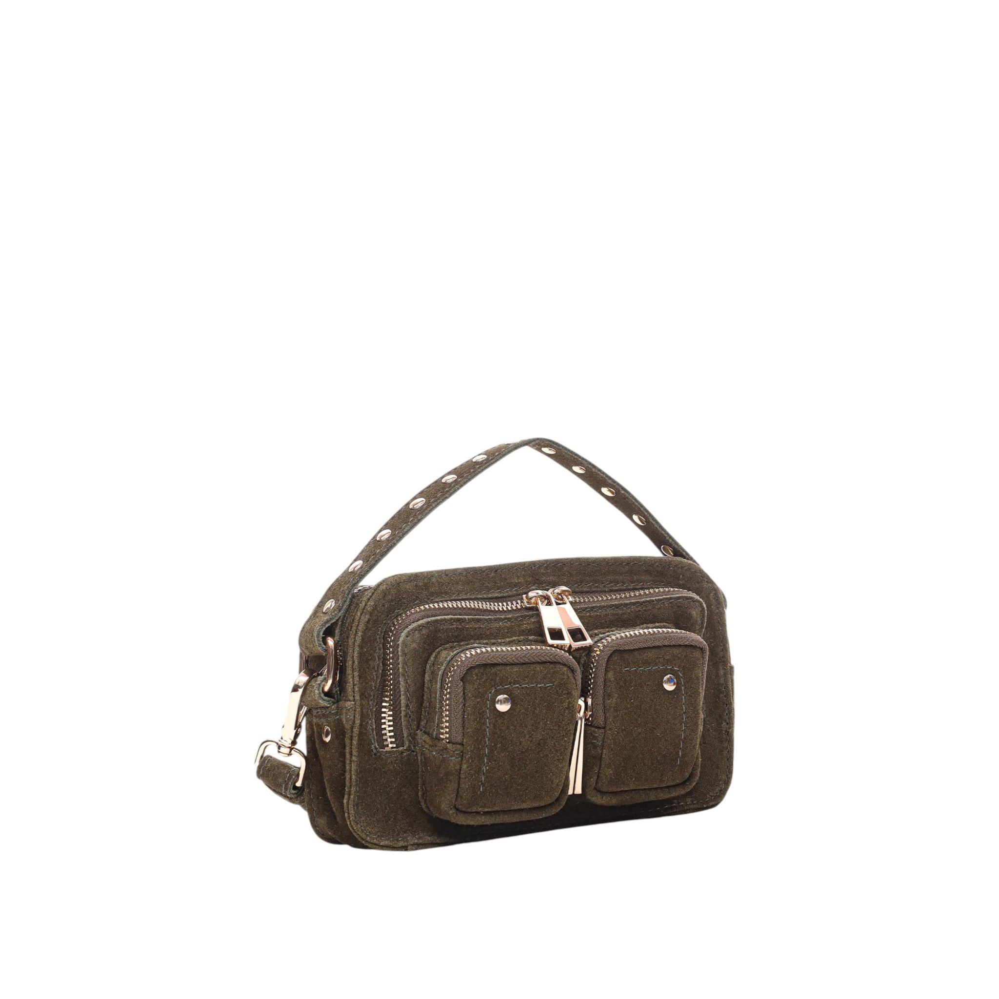 Helena Suede Dark Olive w. Gold - Imagen 2