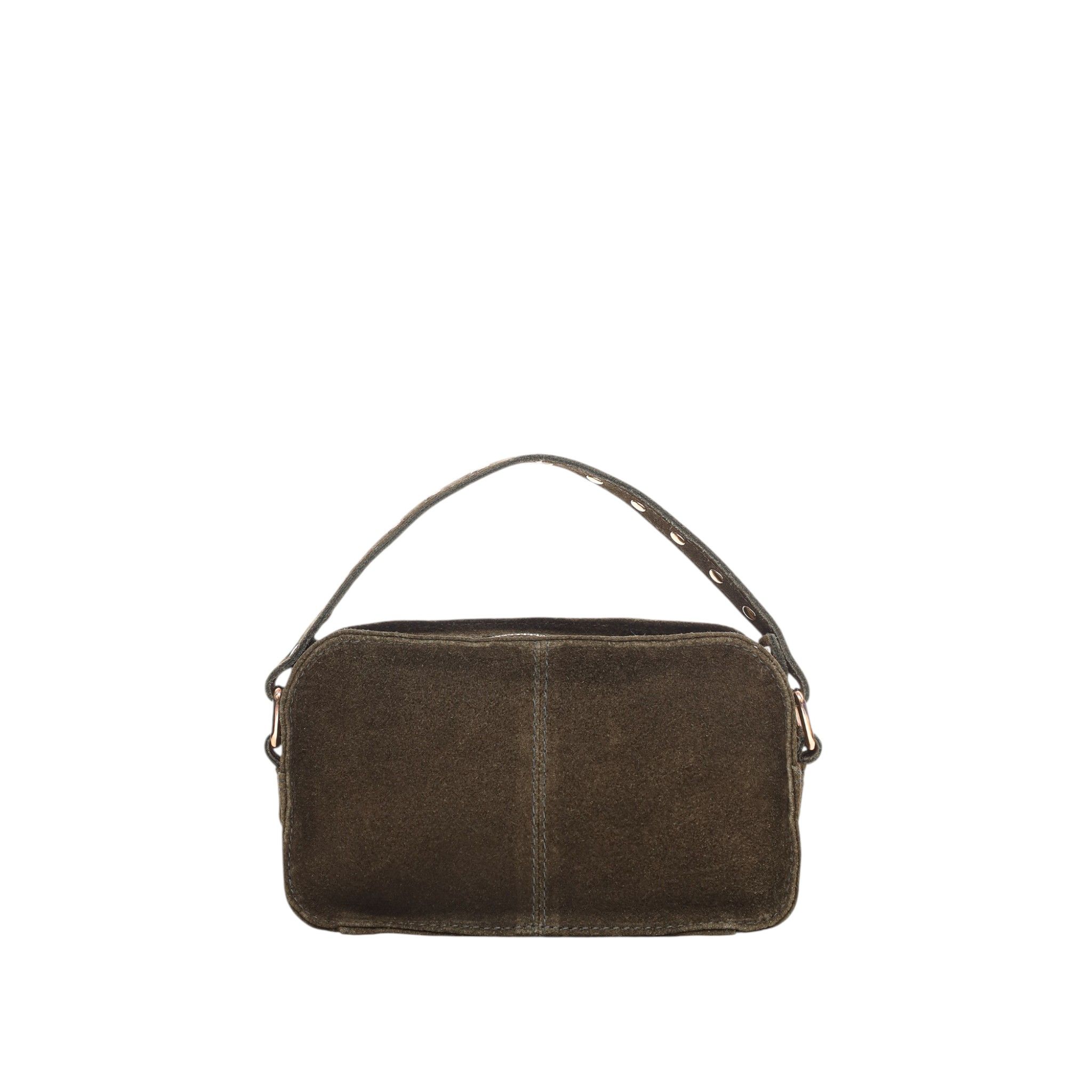 Helena Suede Dark Olive w. Gold - Imagen 3