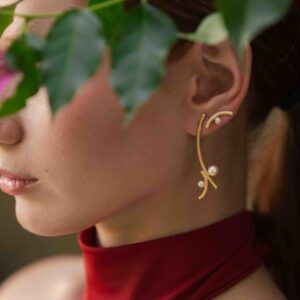 Arracades Japó Creuat 4 perles