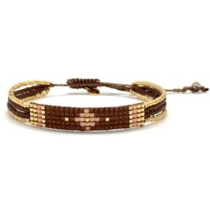 Bracelet miyuki B15 Woods brown