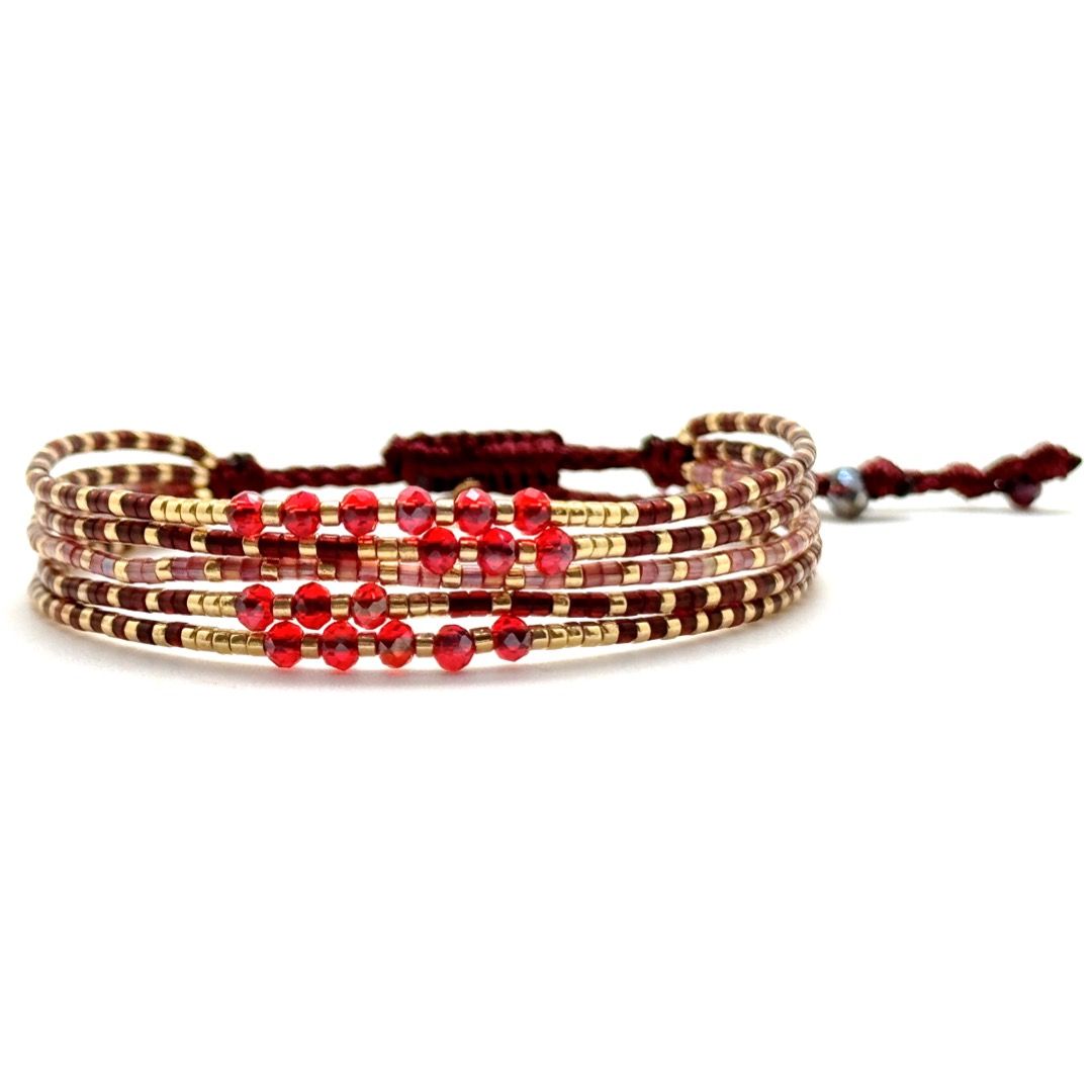 Bracelet miyuki B17 Majestic Burgundy
