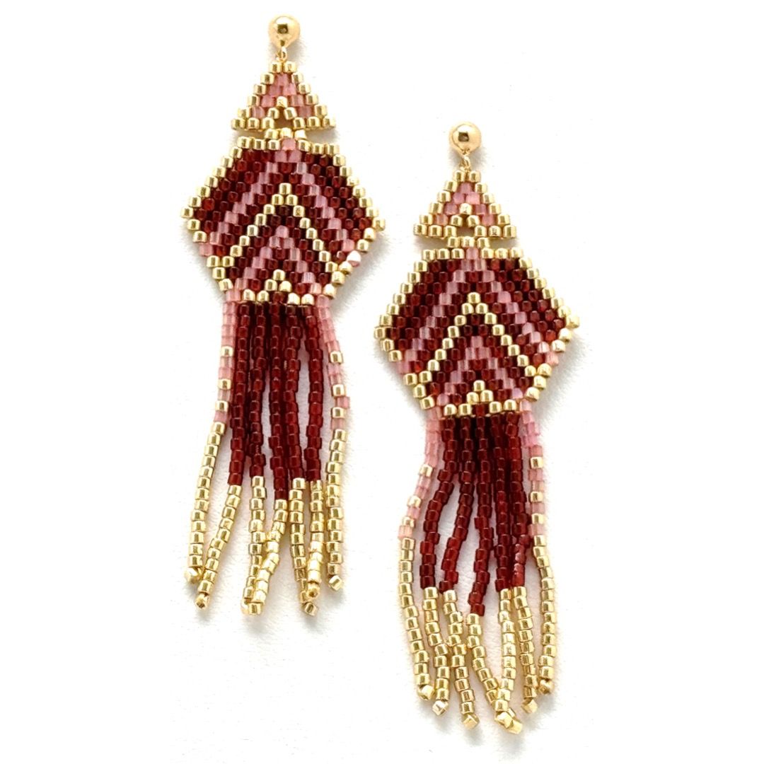 Earrings miyuki E06 Majestic burgundy