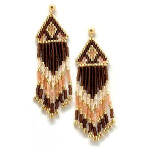 Earrings miyuki E09 Woods brown