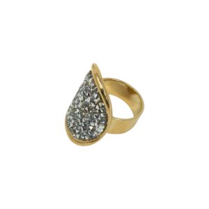 Anillo cristal rock oro