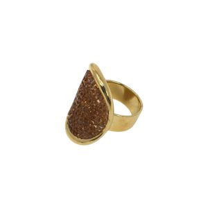 Anillo cristal rock oro