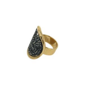 Anillo cristal rock oro