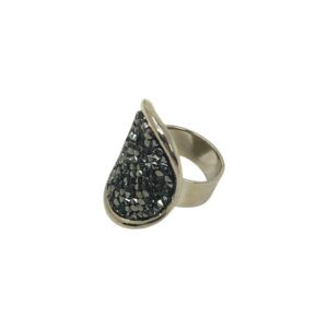 Anillo cristal rock plata