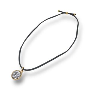 Cristal Rock Collier Soie Or