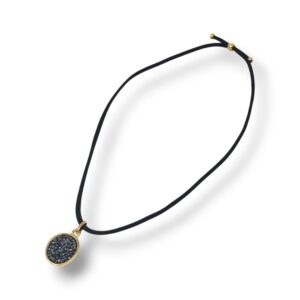 Cristal Rock Collier Soie Or