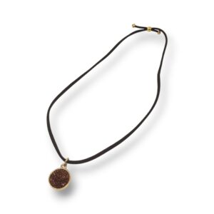 Cristal Rock Collier Soie Or